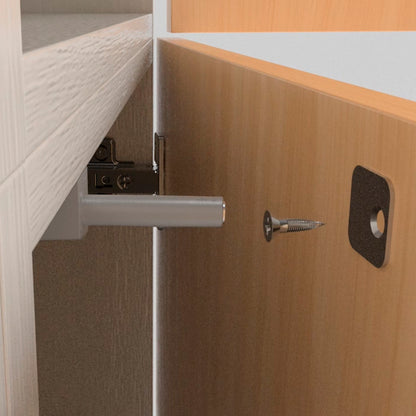 Emuca Lotto di 10 chiusure per porte da avvitare ai mobili con regolazione Push Lite, lunghezza 80 mm, Magnetica, Tecnoplastica, Grigia