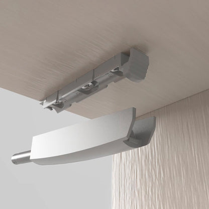 Emuca Lotto di 10 chiusure per porte da avvitare ai mobili con regolazione Push Lite, lunghezza 80 mm, Magnetica, Tecnoplastica, Grigia