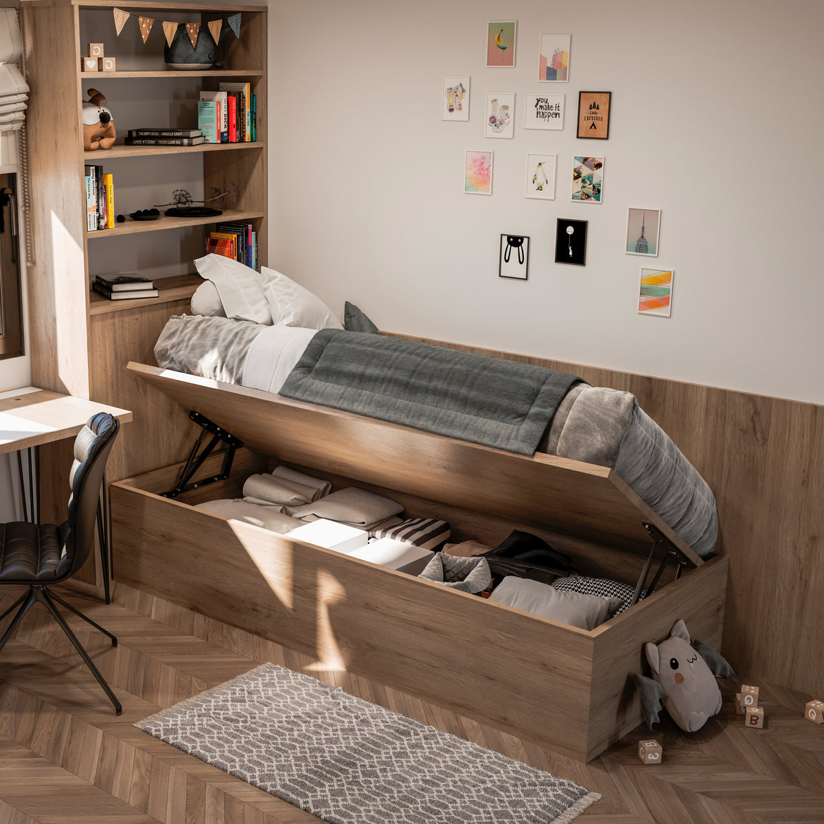 Set di meccanismi di sollevamento per letto canapè laterale
