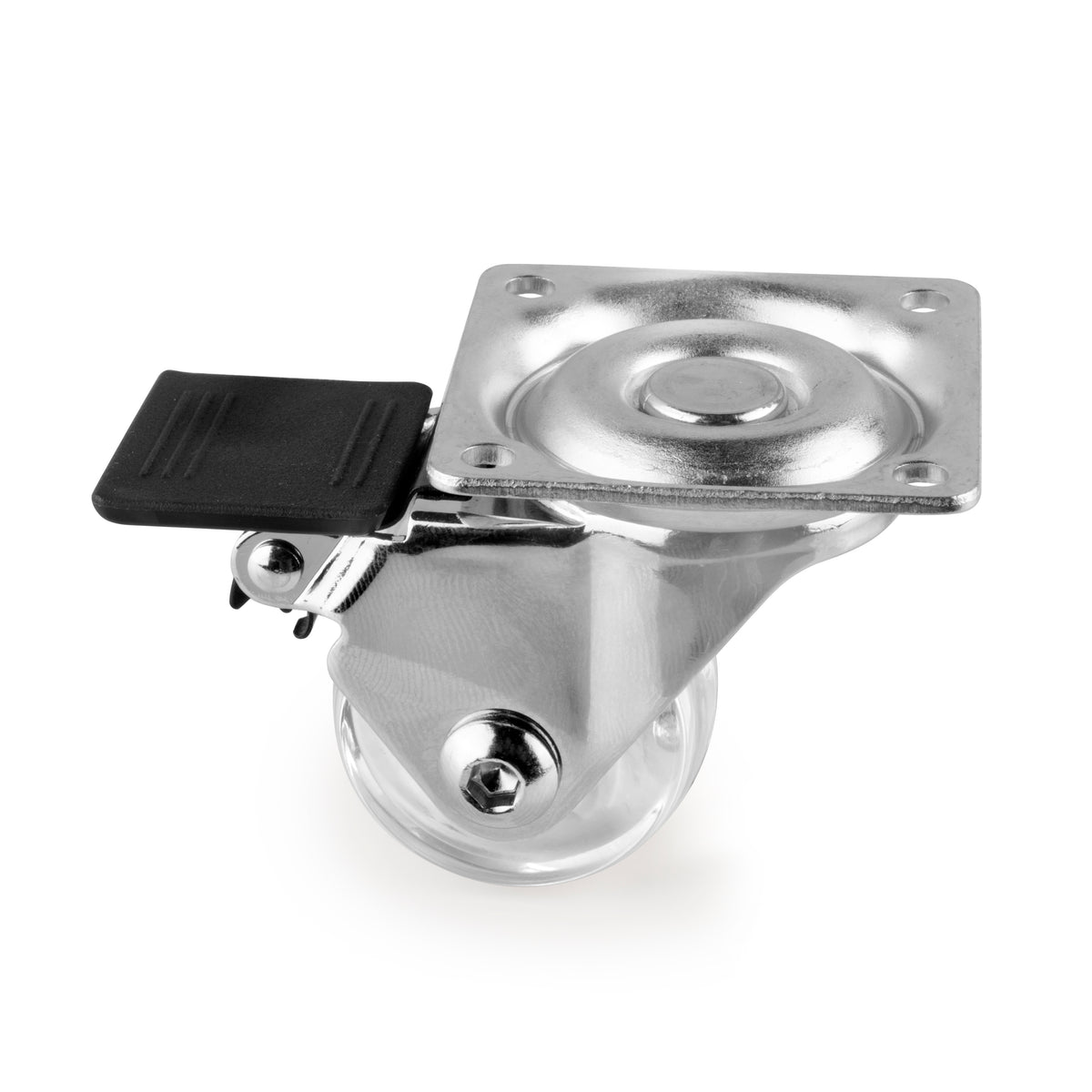 Ruota Slip 3 trasparenti con piastra per montaggio