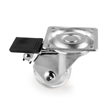 Ruota Slip 3 trasparenti con piastra per montaggio