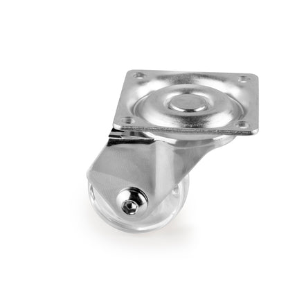 Ruota Slip 3 trasparenti con piastra per montaggio