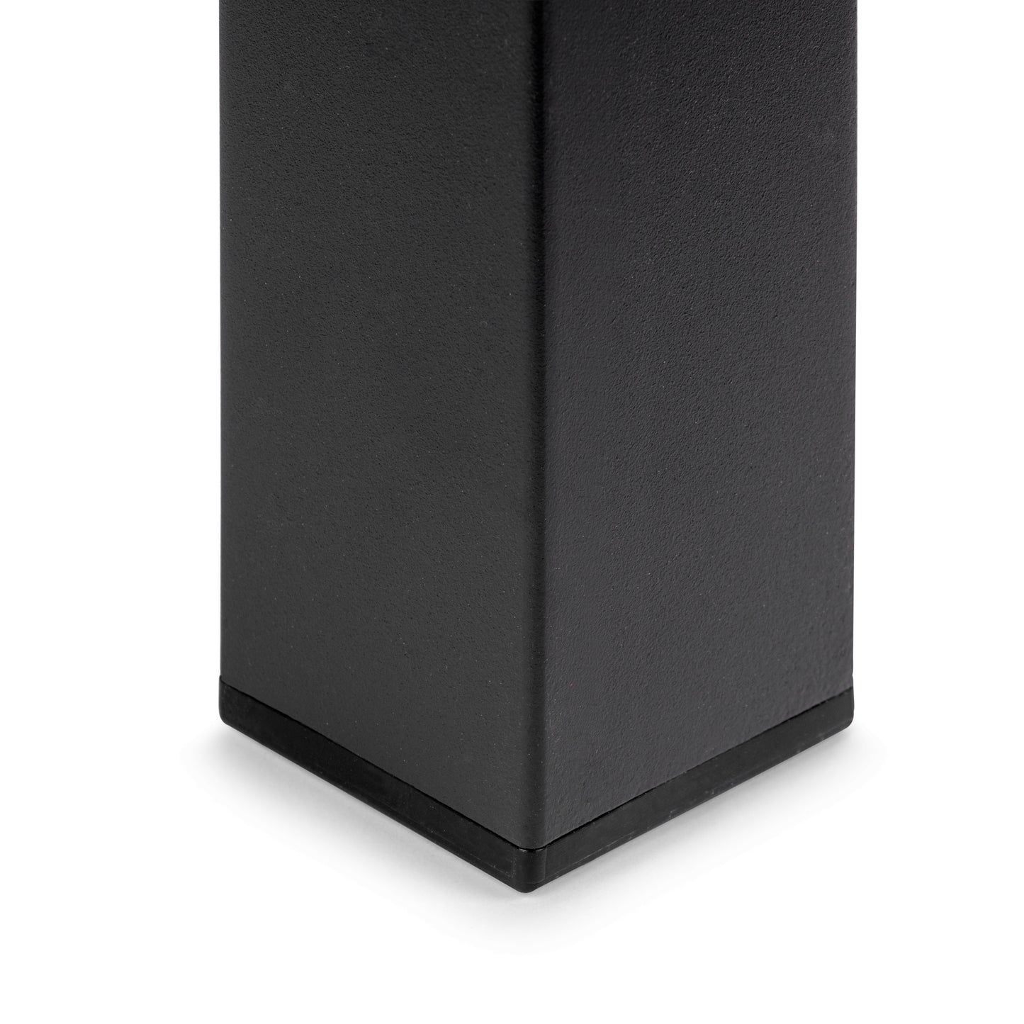 Emuca Lotto di 4 gambe quadrate per tavolo, 50x50mm, Acciaio, Verniciato nero
