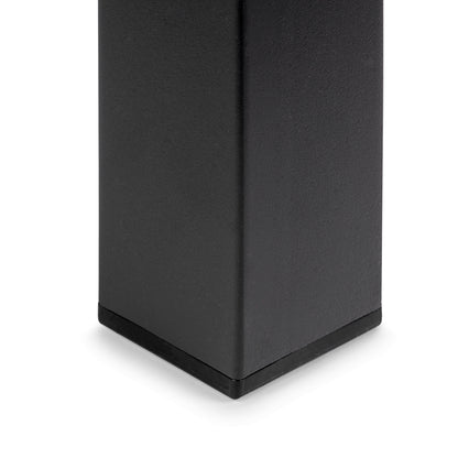 Emuca Lotto di 4 gambe quadrate per tavolo, 50x50mm, Acciaio, Verniciato nero