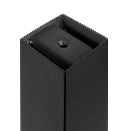 Emuca Lotto di 4 gambe quadrate per tavolo, 50x50mm, Acciaio, Verniciato nero