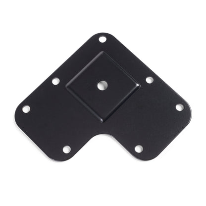 Emuca Lotto di 4 gambe quadrate per tavolo, 50x50mm, Acciaio, Verniciato nero