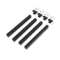 Emuca Lotto di 4 gambe quadrate per tavolo, 50x50mm, Acciaio, Verniciato nero