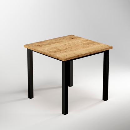 Emuca Gambe quadrate e struttura del tavolo, 50x50mm, 750x750mm, Acciaio, Verniciato nero