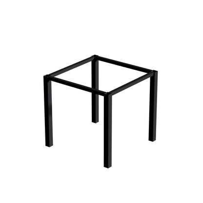 Emuca Gambe quadrate e struttura del tavolo, 50x50mm, 750x750mm, Acciaio, Verniciato nero