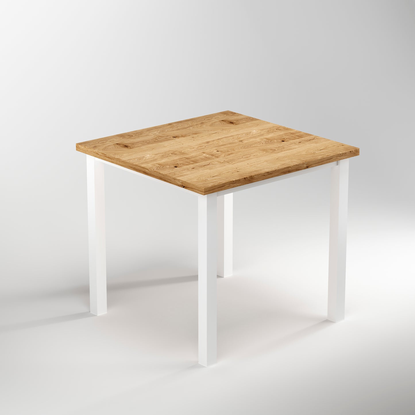 Emuca Gambe quadrate e struttura del tavolo, 50x50mm, 750x750mm, Acciaio, Verniciato bianco