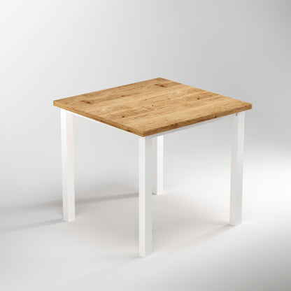Emuca Gambe quadrate e struttura del tavolo, 50x50mm, 750x750mm, Acciaio, Verniciato bianco