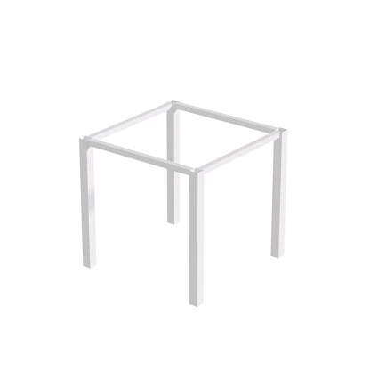 Emuca Gambe quadrate e struttura del tavolo, 50x50mm, 750x750mm, Acciaio, Verniciato bianco
