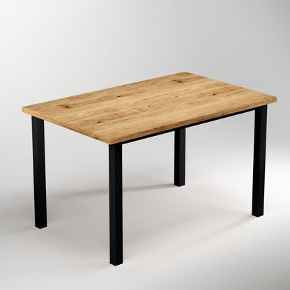Emuca Gambe quadrate e struttura del tavolo, 50x50mm, 1150x750mm, Acciaio, Verniciato nero