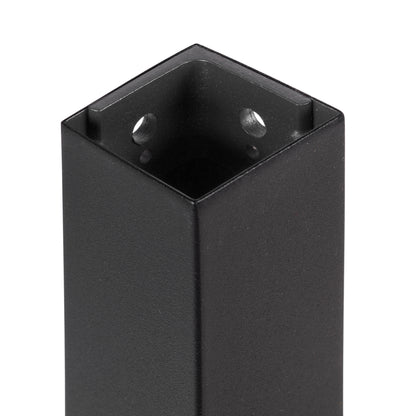 Emuca Gambe quadrate e struttura del tavolo, 50x50mm, 1150x750mm, Acciaio, Verniciato nero