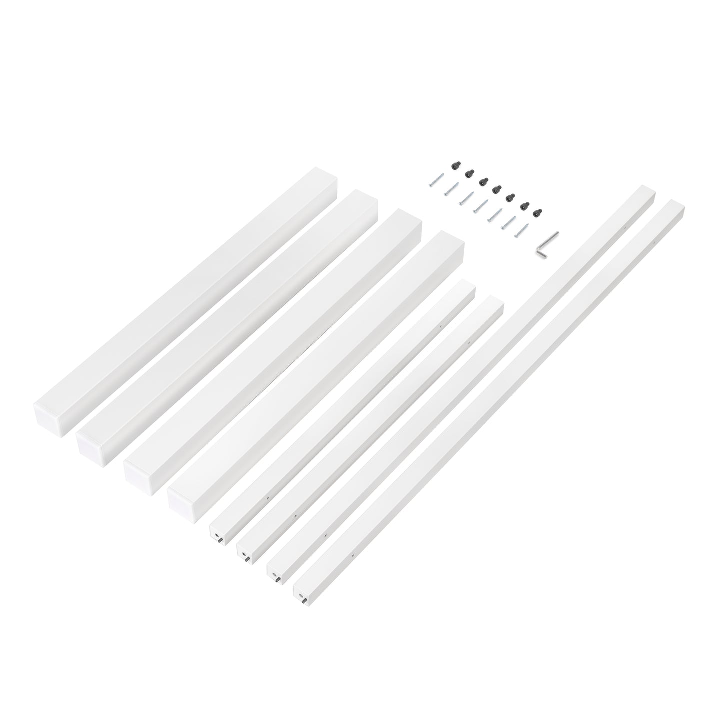 Emuca Gambe quadrate e struttura del tavolo, 50x50mm, 1150x750mm, Acciaio, Verniciato bianco