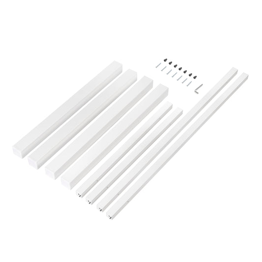 Emuca Gambe quadrate e struttura del tavolo, 50x50mm, 1150x750mm, Acciaio, Verniciato bianco