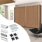 Emuca Kit di ferramenta per armadio a 2 ante e chiusura ammortizzata Placard 81, Profilo Deep, spessore 18 mm, pannelli non inclusi, Anodizzato opaco