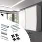 Emuca Kit di ferramenta per armadio a 2 ante e chiusura ammortizzata Placard 90, profilo Vall, spessore 19 mm, pannelli non inclusi, anodizzato opaco
