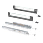 Emuca cassetto esterno Vertex 40 kg con laterale in vetro 93 mm di altezza, 450 mm di profondità, Acciaio, Alluminio e Vetro, Grigio antracite