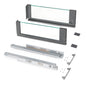 Emuca cassetto esterno Vertex 40 kg con laterale in vetro 178 mm di altezza, 450 mm di profondità, Acciaio, Alluminio e Vetro, Grigio antracite