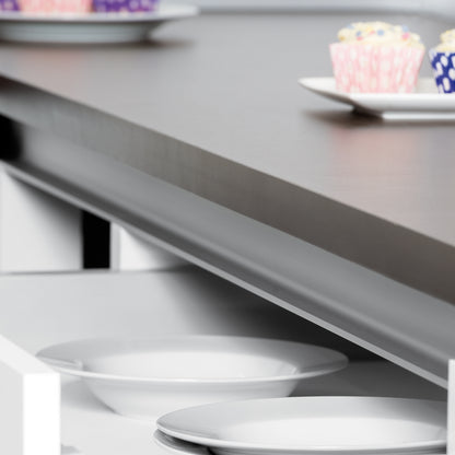 Emuca Kit di 2 profili superiori Gola per mobili da cucina, lunghezza 2,35m, con accessori, Alluminio, Verniciato nero