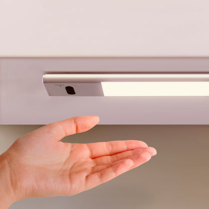 Emuca Lampada LED ricaricabile USBKaus con sensore di prossimità, L240mm, Tecnoplastica e Alluminio, Anodizzato opaco