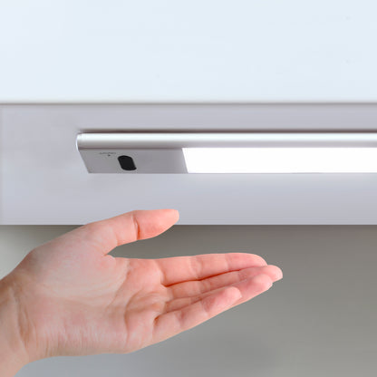 Emuca Lampada LED ricaricabile USBKaus con sensore di prossimità, L240mm, Tecnoplastica e Alluminio, Anodizzato opaco