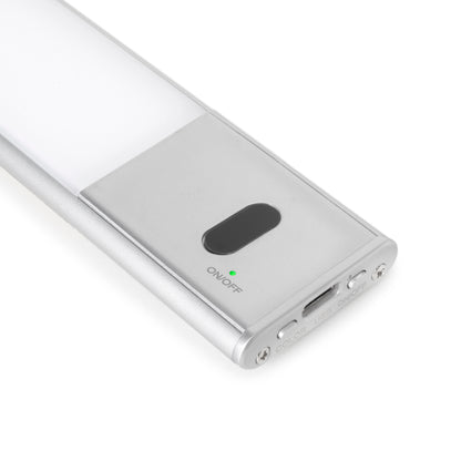 Emuca Lampada LED ricaricabile USBKaus con sensore di prossimità, L240mm, Tecnoplastica e Alluminio, Anodizzato opaco