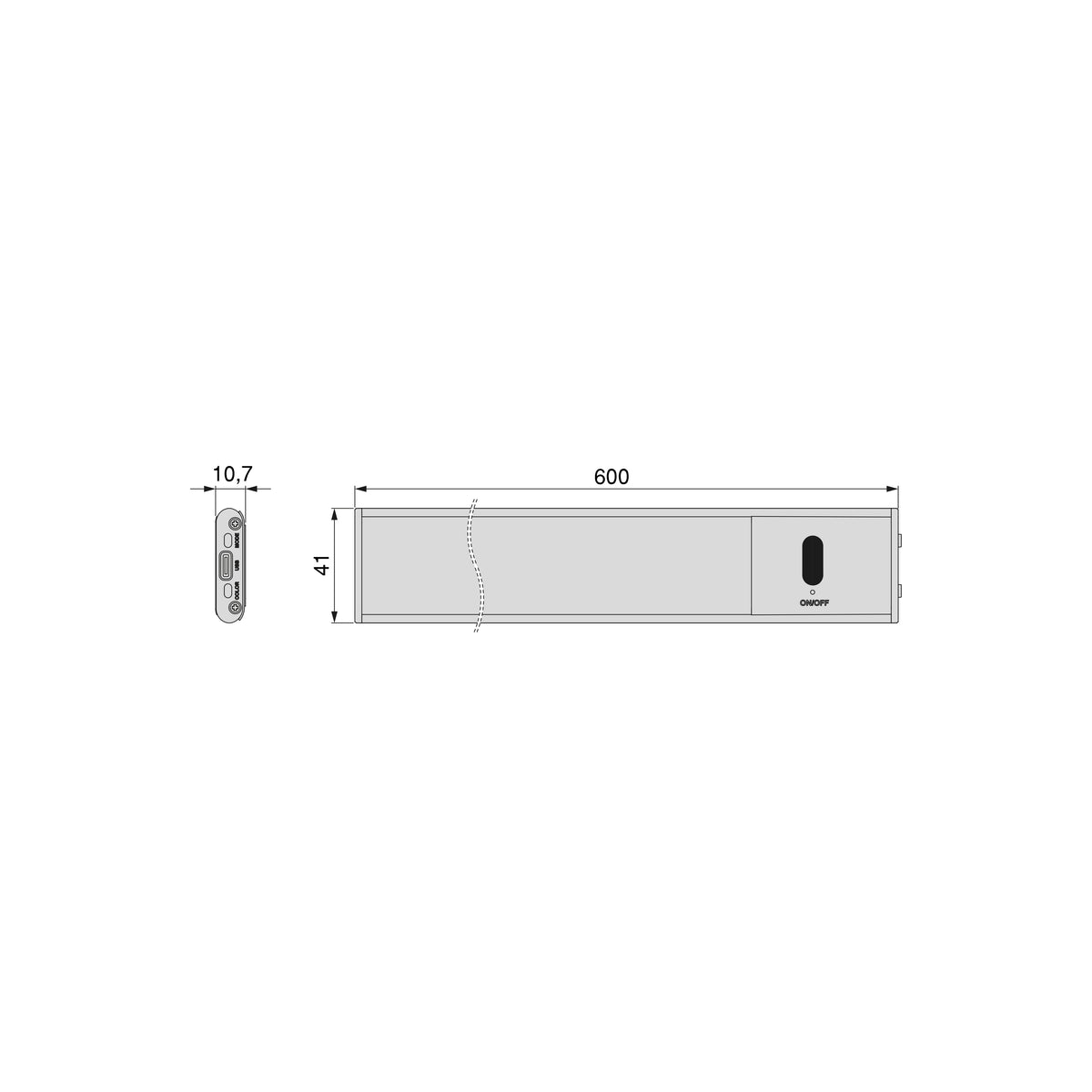 Applique LED Kaus ricaricabile via USB con sensore tattile di prossimità
