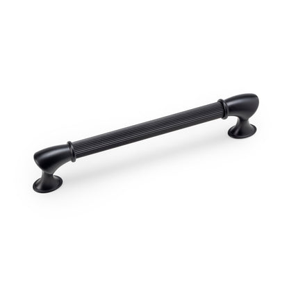 Emuca Lotto di 20 maniglie per mobili Suez, L184mm, interasse 160mm, Alluminio, Verniciato nero