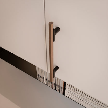 Emuca Lotto di 5 maniglie per mobili Riad, L232mm, interasse 192mm, Alluminio, Bronzato