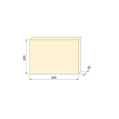 Emuca Ripiano per scaffali, 600x200mm, spessore 30mm, Legno, Verniciato bianco