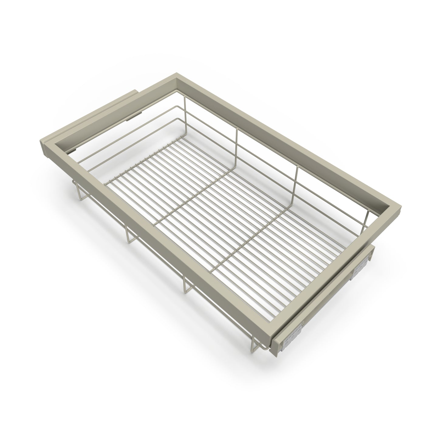 Emuca Kit di cestello in filo e telaio a scorrimento con chiusura ammortizzata per armadio, regolabile, modulo 800 mm, Grigio pietra