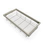 Emuca Kit di cestello in filo e telaio a scorrimento con chiusura ammortizzata per armadio, regolabile, modulo 900 mm, Grigio pietra