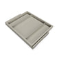 Emuca Kit di vassoio metallico e telaio a scorrimento con chiusura ammortizzata per armadio, regolabile, modulo 600 mm, Grigio pietra