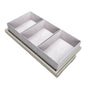 Emuca Kit di vassoio, 3 cestini organizzatori e telaio a scorrimento con chiusura ammortizzata per armadi, regolabile, modulo 900 mm, Grigio pietra