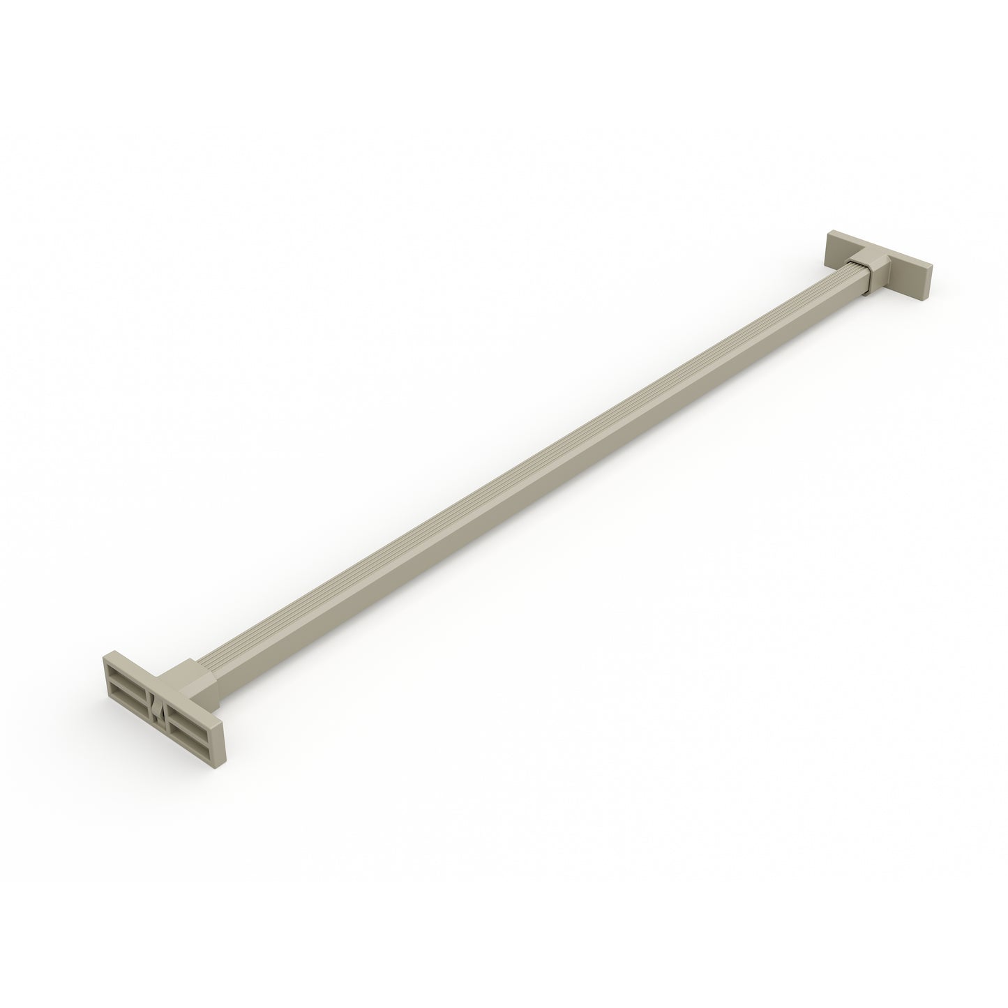 Emuca Kit di 7 aste portapantaloni, 1 vassoio e 1 telaio a scorrimento con chiusura ammortizzata per armadi, regolabile, modulo 800 mm, Grigio pietra