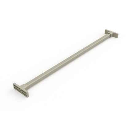 Emuca Kit di 7 aste portapantaloni, 1 vassoio e 1 telaio a scorrimento con chiusura ammortizzata per armadi, regolabile, modulo 800 mm, Grigio pietra