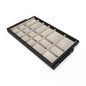 Emuca Kit di cassetto organizzatore e telaio a scorrimento con chiusura ammortizzata per armadio, regolabile, modulo 800 mm, Nero testurizzato e Grigio pietra