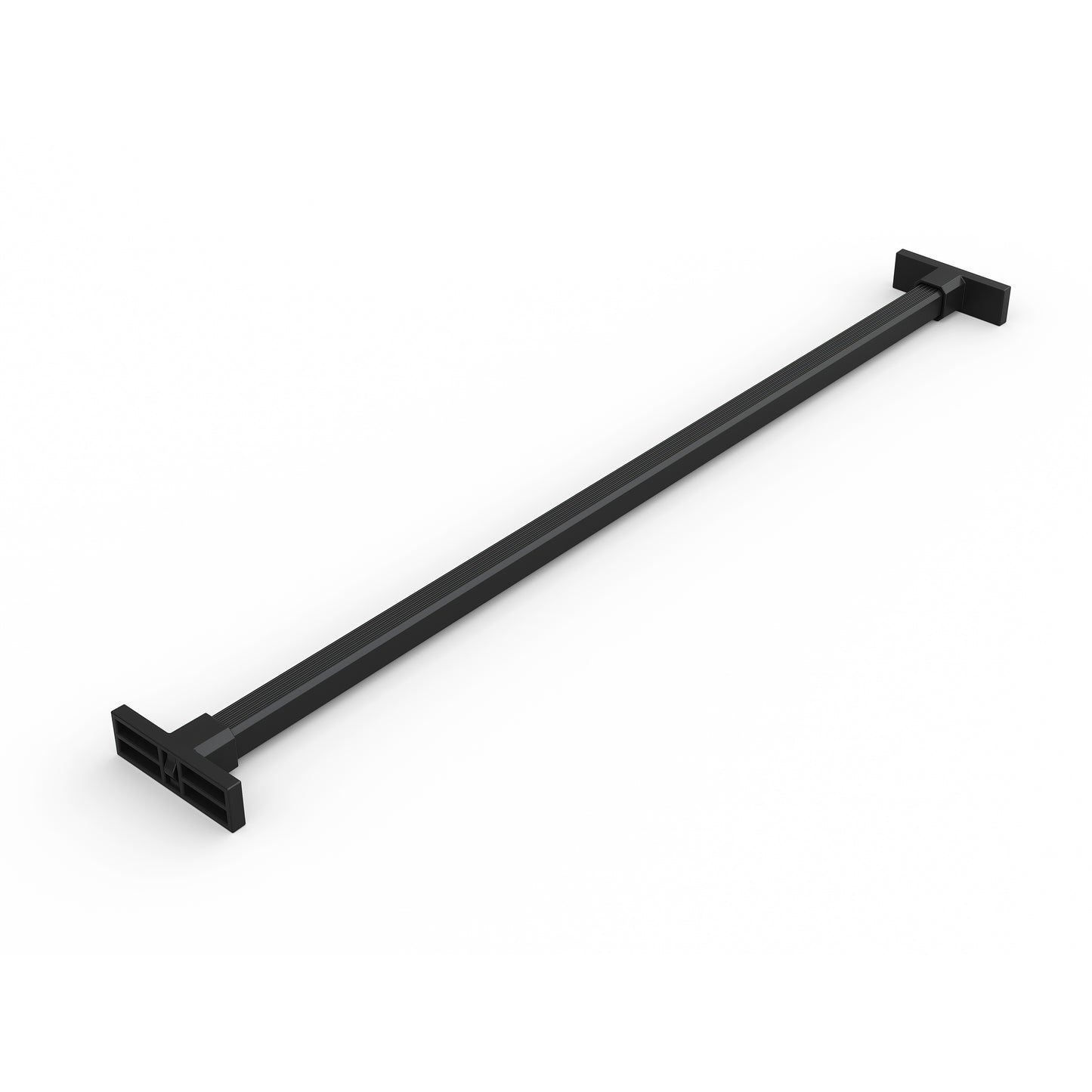 Emuca Kit di 7 aste portapantaloni, 1 vassoio e 1 telaio a scorrimento con chiusura ammortizzata per armadi, regolabili, modulo 800 mm, Nero testurizzato