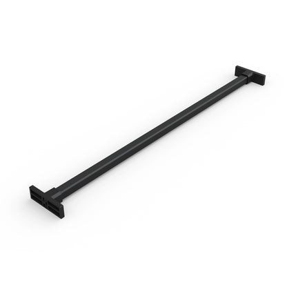 Emuca Kit di 7 aste portapantaloni, 2 vassoi e 1 telaio a scorrimento con chiusura ammortizzata per armadi, regolabile, modulo 900 mm, Nero testurizzato