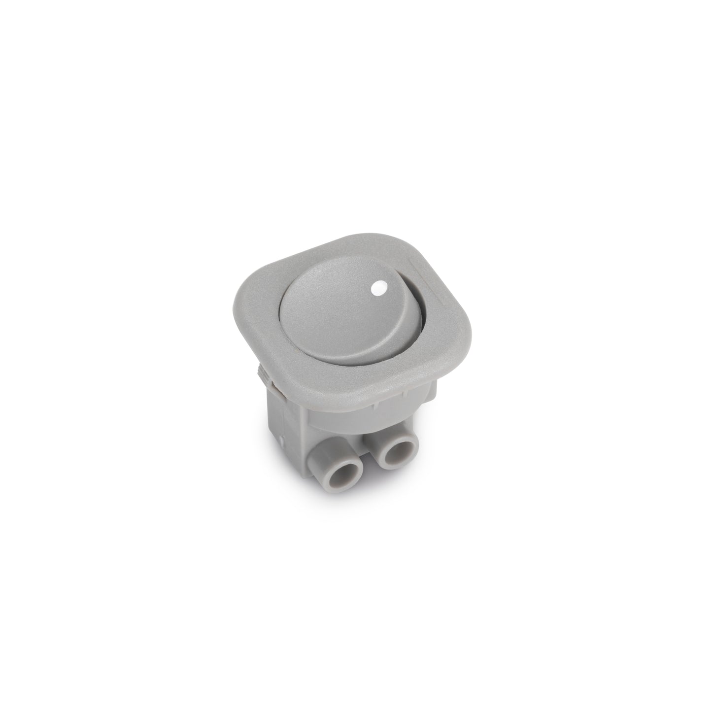 Emuca Lotto di 10 interruttori da incasso D21x21, Tecnoplastica, Grigio