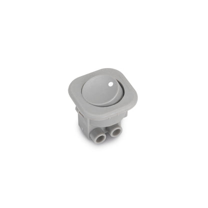 Emuca Lotto di 10 interruttori da incasso D21x21, Tecnoplastica, Grigio
