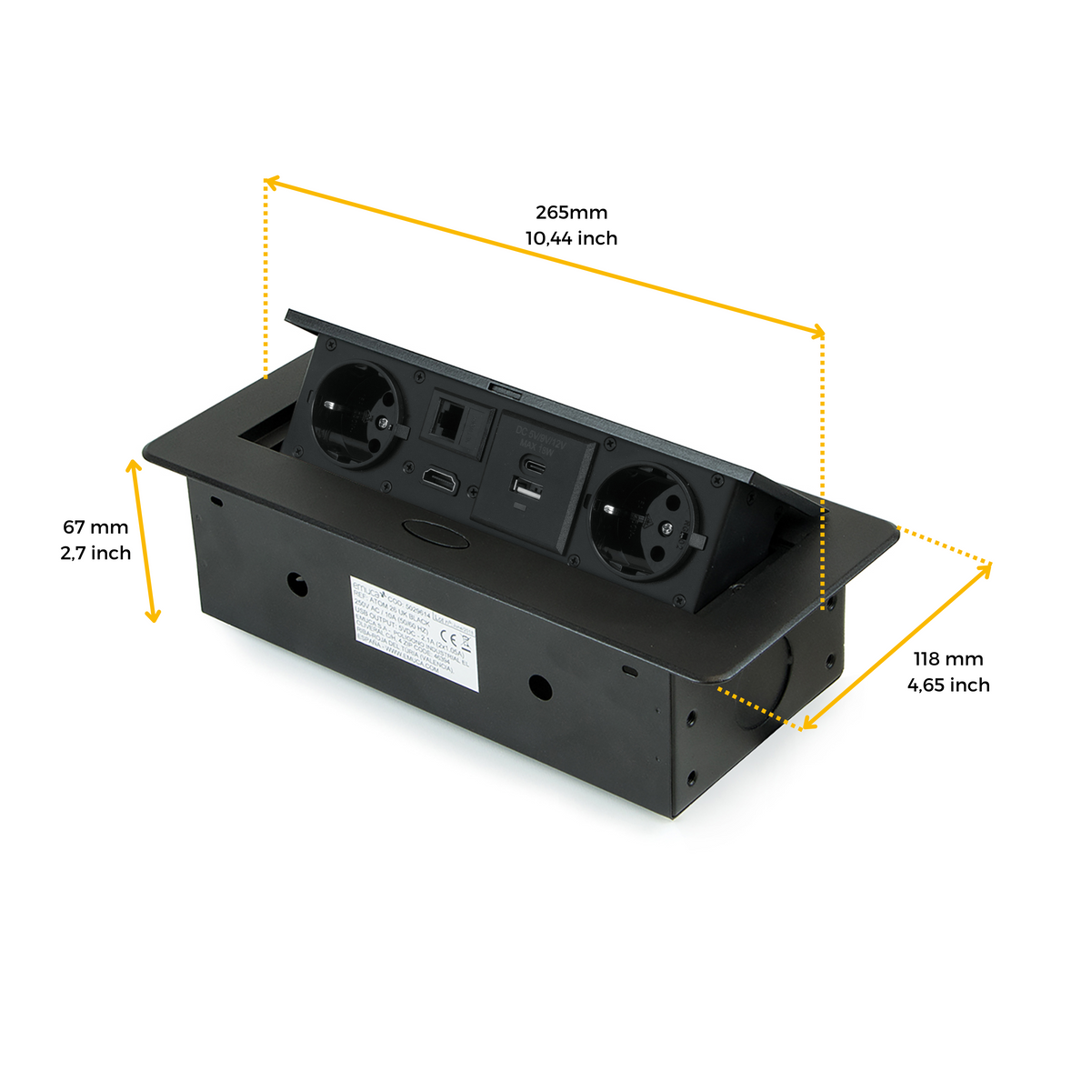 Multipresa Atom 26 per scrivania (225x111mm)
