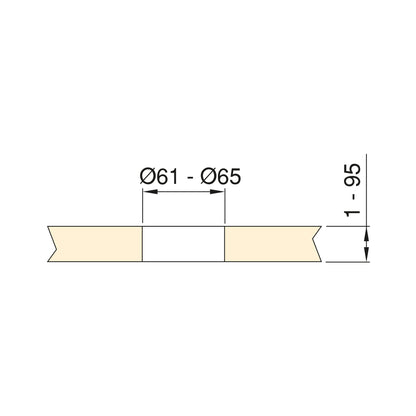 Emuca Multipresa estraibile Vertikal, 3 prese Schuko, 1 USB Tipo A, 1 USB Tipo C, Tecnoplastica e Alluminio, Grigio metallizzata