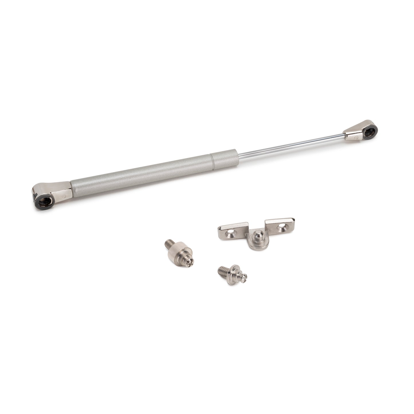 Emuca braccetto per porta elevabile Thin, diametro 12 mm, con agganci, 8 kg, Acciaio e Tecnoplastica, Verniciato nichel opaco