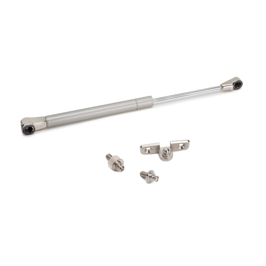 Emuca braccetto per porta elevabile Thin, diametro 12 mm, con agganci, 10 kg, Acciaio e Tecnoplastica, Verniciato nichel opaco