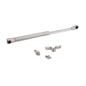 Emuca braccetto per porta elevabile Thin, diametro 12 mm, con agganci, 10 kg, Acciaio e Tecnoplastica, Verniciato nichel opaco