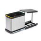 Pattumiere per differenziata Recycle Inox da cucina, 2 x 12 L, fissaggio sul fondo ed estrazione manuale/automaticamente