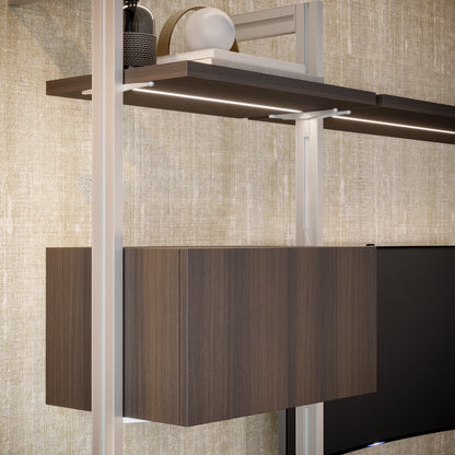 Set staffe Zero per mensola in legno